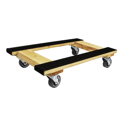 Durastar H-Frame Dolly, 30"x18" H-Frame Dolly, Black Rubber Belting, 4" Duratek 3018HFD-414PPR